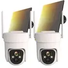 Wireless Solar Outdoor Security PTZ AI Motion Detection Audio WiFi Camera,Hom...