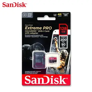 【現貨免運】SanDisk Extreme PRO 128GB 高速 記憶卡 microSD U3 V30 GoPro 空拍機適用