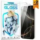 2X MAXSHIELD For iPhone 16 15 Pro Max 14 13 12 Tempered Glass Screen Protector