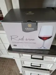 6 Crystal Bohemia Red wine 20 oz 580ml