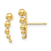14k 14kt Yellow Gold Madi K Graduated Ball Post Earrings