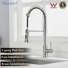 Decaura Kitchen Tap Pull out 360° Swivel Sink Faucet 2-Mode Spray Brushed Nickel