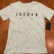 Air Jordan Jumpman Graphic T-Shirt Short Sleeve Mint Green Speckled Kids L 12-13