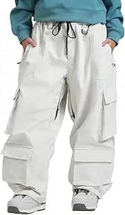[GSOU SNOW] Womens Mens Baggy Snowboard Pants Waterproof Ski Snow Pants Super Loose Windproof Insulated Warm