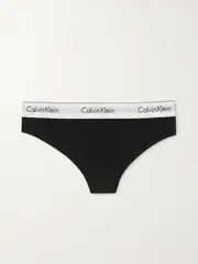 [CK ONE] CK ONE - Modern Cotton Stretch Cotton-blend Jersey Thong - Black - XXXL XXXL Black