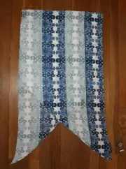 New Vince Camuto Paisley Stripe Blue Oblong Scarf 18"x72" Bias Cut NWT #VC453