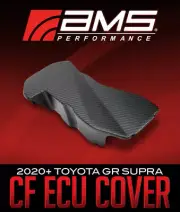 For 2020+ Toyota GR Supra AMS Performance Carbon Fiber ECU Cover - Matte Carbon