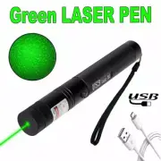 Strong Beam Laser Pointer Pen Visible Lazer Torch USB Rechargeable 3 colors