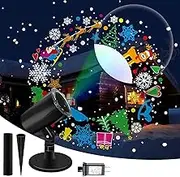 Christmas Projector Lights, LED Light Projector Outdoor Waterproof Snowflake Rotating Projector Lamp Christmas Projector Lights Xmas Decor Theme Holiday Party 3D Light Projector