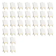 Mini Canvases with Easel Sets 32 Pack, Small Painting Canvas with Mini Easel 4 X 4 Inch Art Canvases Painting Kit As Shown