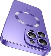 RUNGOS for iPhone 15 Pro Max Case MagSafe, with Camera Lens Protectors [Stable Magnetic] [All Round Protection] Stylish Soft Shockproof Case for iPhone 15 Pro Max Case Magnetic 2023, 6.7'', Purple