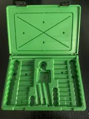 WOW! S-K SK TOOLS 94547 / 49 Molded Green Plastic Box Case 3/8" Set metric SAE