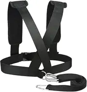 Staright Adjustable Training Belt Resistance Elastic Belt Running Safety Training Rope Sled Harness Tire Pulling Harness Workout Resistance Bands Speed Training