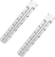 2Pcs Flat Bottomed Glass Test Tube with Scale for Rain Gauge Measurement Rainfall for Farming Meteorological Statistics and Climate Research