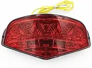 KIXURO Tail Light Light Turn Signal, for Monster, 659 696 795 796 1100/S/EVO Motorcycle Accessories Integrated Blinker Assembly Motorcycle Turn Signal Light(Black Red)