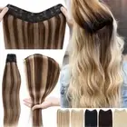 CLEARANCE 100% Real One Piece Clip In on Remy Human Hair Extensions Weft V-Shape