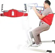 EZ Assistive Sit to Stand Lift Patient Aid Padded Sling and Stand Assist with Back Support,Patient Lift Sling Works with Most Mobility Aids & Equipment (Large-Red)