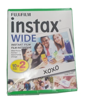 20 Prints Fujifilm Instax Wide Instant Color Film for Fuji 200, 210, 300 Camera