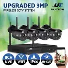 UT Wireless CCTV Security System 8CH NVR 3MP 4 Bullet Cameras WiFi Home Cameras
