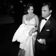 Elizabeth Taylor and Mike Todd attending Academy Awards circa 1957 Old Photo
