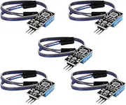 Comidox 5Sets 3.3V-5V DHT11 Digital Temperature Humidity Sensor Module for Arduino Raspberry Pi(Dupont Line Included)