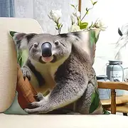BWLHJKE Cute Koala Pillow Covers 20"x20", Modern Sofa Throw Pillow Cover Decorative Pillowcase Farmhouse Home Decor Couch Pillow Cases Soft Cozy Cushion Case for Sofa Living Room