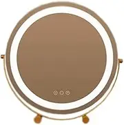 LED Round Mirror,Lighted Vanity Mirror,Circle Mirror Gold,rotatable Vanity Mirror,Vanity Mirror Entryway Mirror,for Living Room,Mirror with Lights for Makeup