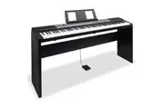 Karrera 88 Keys Electronic Keyboard Piano with Stand Black