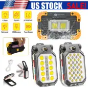 USB Rechargeable LED COB Work Light Car Garage Mechanic Flashlight Flood Lamp US