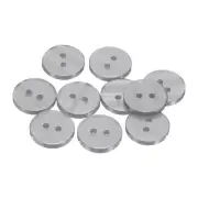 10pcs Resin Sewing Buttons 18mm Round Flat 2-Hole Craft Clothing Buttons Grey