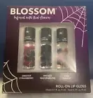 Blossom Roll on Lip Gloss Set Strawberry Watermelon Mango - NEW