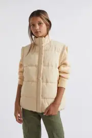 SEED HERITAGE TEEN GIRLS CREAM PUFFER VEST SIZE 12-13 WMN XXS BNWT $79