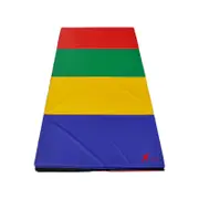 Super Large 300cm x 120cm x 5cm Gymnastics Folding Exercise Yoga Mat - Rainbow
