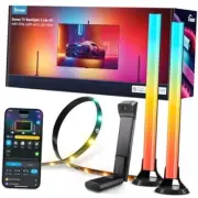 TV Backlight 3 Lite Kit, 11.8ft RGBICW Wi-Fi TV LED Strip Lights for 55-65in