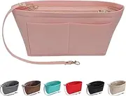 Soyizom Felt Handbag Organiser Purse Organiser Felt Insert Bag Organisers Multi Pockets Tote Bag in Bag for Women,Pink-XL