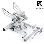 For Ninja 400 Z400 NINJA400 2018-2023 CNC Rearset Footpeg Pedals Foot Peg Silver