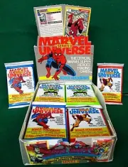 MARVEL UNIVERSE 2ND SERIES 1 SEALED PACK IMPEL 1991 SPIDER-MAN-WOLVERINE-CAPT AM