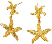 [KummerSaprk] Seashell Earrings for Women Starfish Earrings Gold Shell Earrings Summer Beach Stud Earrings Chunky Statement Earrings Ocean Jewelry Gifts Summer Outfits for Women Girls