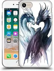 Head Case Designs Officially Licensed Jonas JoJoesArt Jicke Yin and Yang Dragons Wildlife 2 Soft Gel Case Compatible with Apple iPhone 7/8 / SE 2020 & 2022