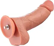 Hismith 8.25" Dual Density Silicone Dildo, 5.8" Insertable Length, 1.8 Max Width, Compatible with KlicLok System Sex Machine