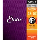 Elixir 3 SETS 80/20 Nanoweb Bronze Acoustic Guitar Strings Light (12-53) / 11052