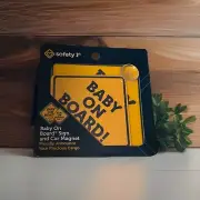 Safety 1st Baby On Board Sign & Car Magnet Yellow Suction Cup Child Toddler