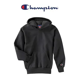 【Champion】冠軍電繡標刷毛連帽上衣 HOODIE保暖素色帽T(保暖刷毛 情侶 男女可穿 運動)