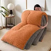 Plush King Comforter Twin XL Double-Sided Velvet Sculpted Velvet +Milk Fleece King Plush Comforter Full Fuzzy Comforters(B,87 * 95" /5.0kg)