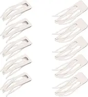Chinco 24 Pcs Double Grip Hair Clips Metal Snap Clips Women Barrettes for Hair Making, Salon Supplies(Beige,2 Inch)
