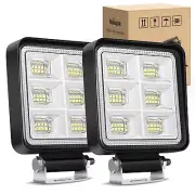 Nilight LED Tractor Lights LED Pod Lights Square 2PCS 4 Inch 48LED Flood LED