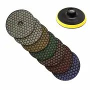 Diamond Polishing Pads 4 inch Dry 62 Piece + 2 Backer Pad Granite Concrete Stone