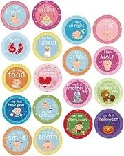 SWOOMEY 18pcs Monthly Milestone Stickers Classic Decal for Newborn Memory Capture Milestone Stickers for for Social Media Sharing