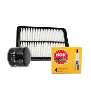 NGK Standard Spark Plugs & NTK Air Oil Filter for Kia Sportage LX KM 2.0L 05-10