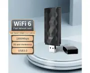 951AX Wireless Network Card Dual Band Anti-interference Signal Low-latency Low Consumption Transfer WiFi6 1800Mbps USB 3 WiFi Adapter LAN Receiver Dongle